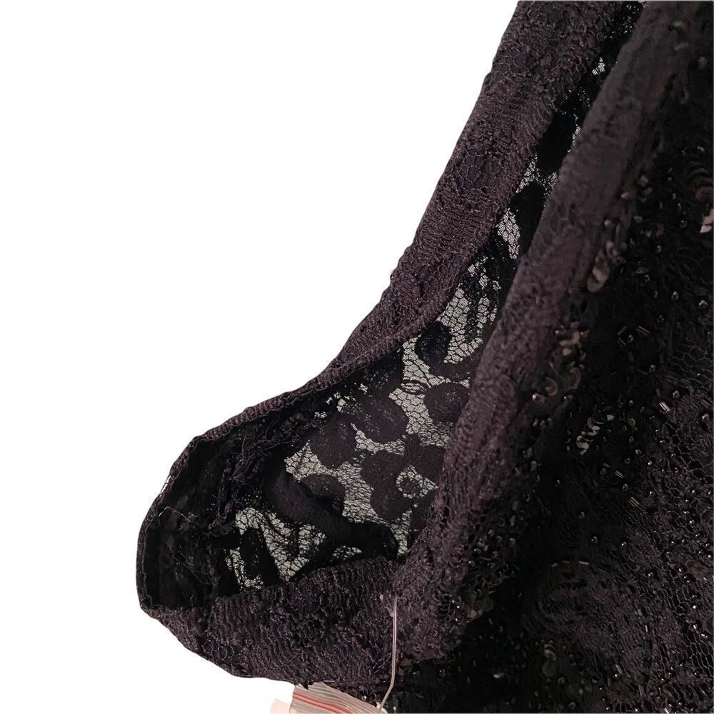 NWT INC International Concepts Petite Handmade Black Sequins Mini Skirt in 12P - Picture 4 of 6